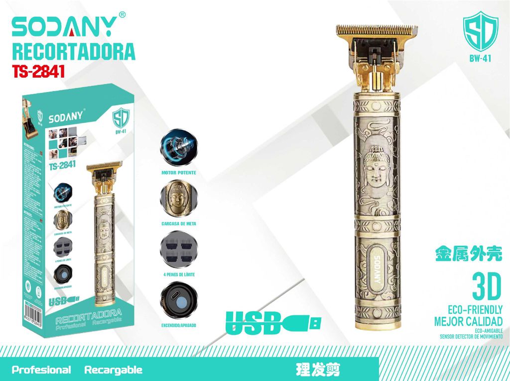 SODANY Recortadora Profesional Recargable TS-2841