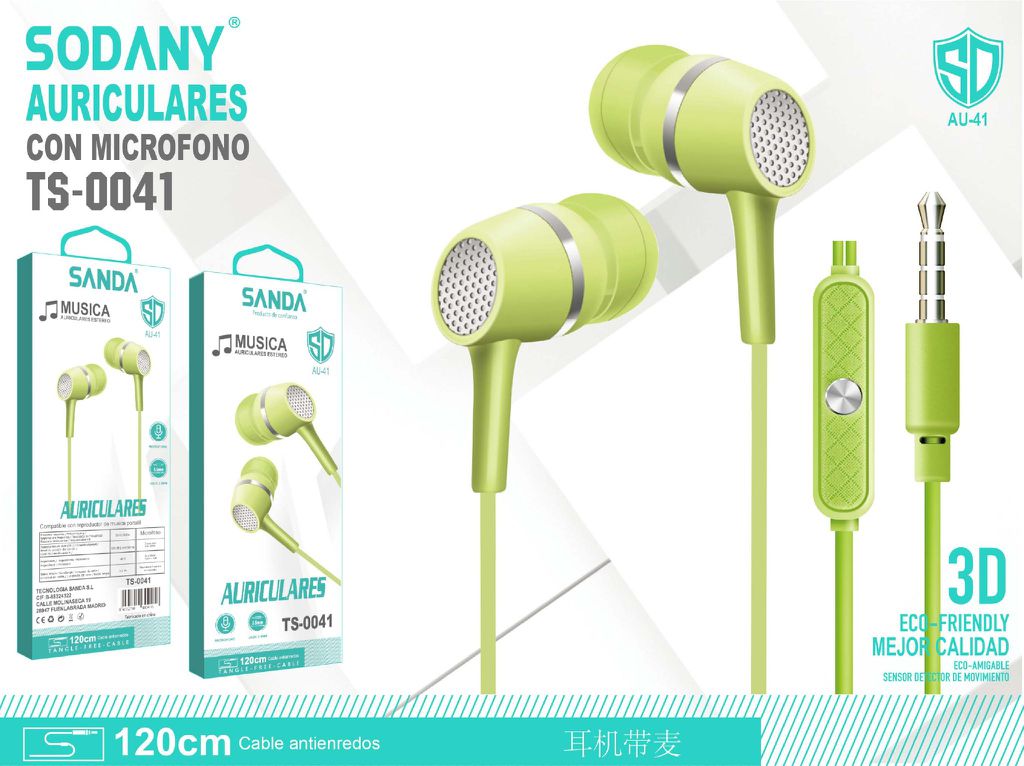 Auriculares con micrófono TS-0041