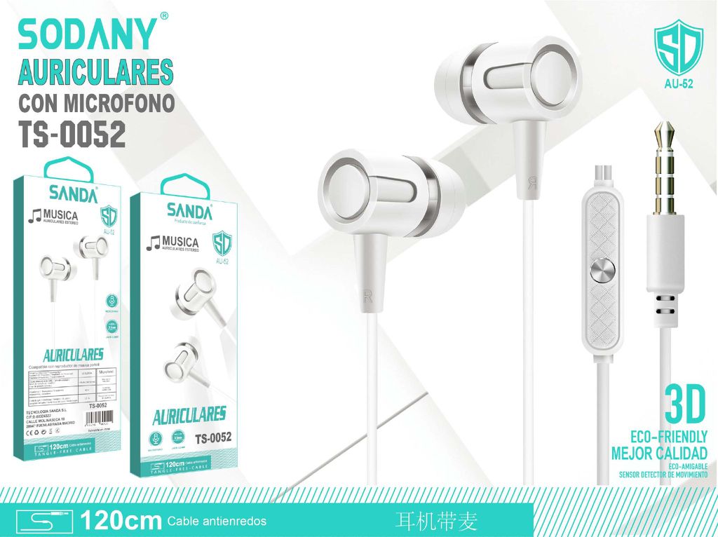 Auriculares con micrófono TS-0052