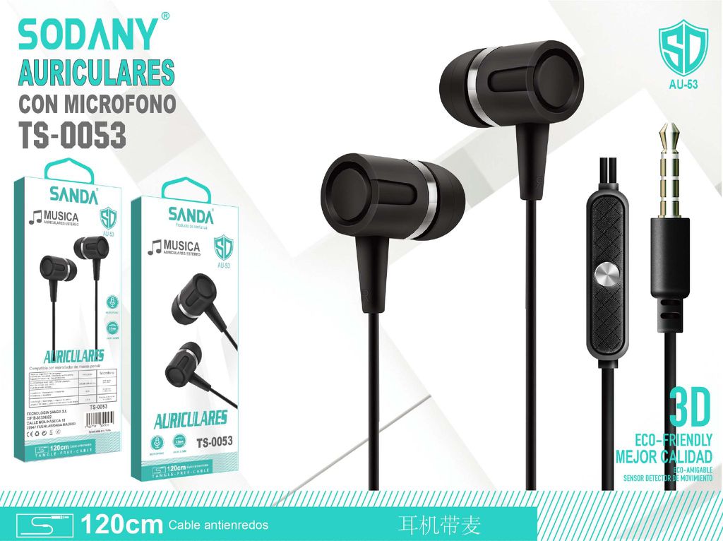 Auriculares con micrófono TS-0053