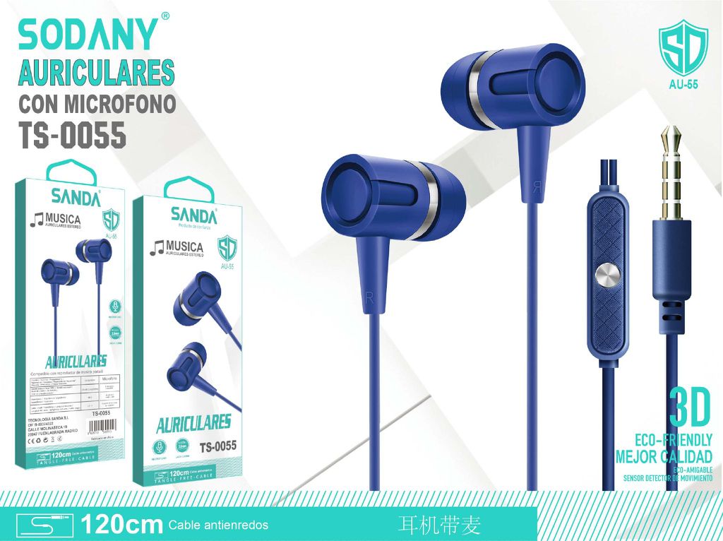 Auriculares con micrófono TS-0055