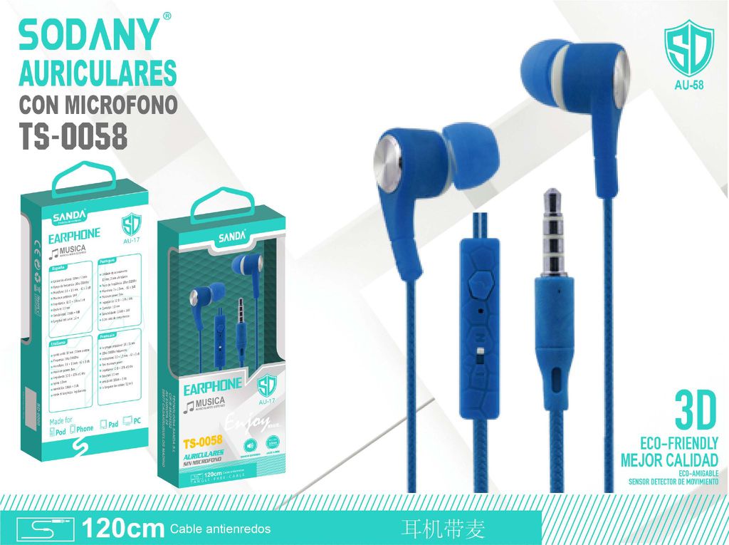 Auriculares con micrófono TS-0058