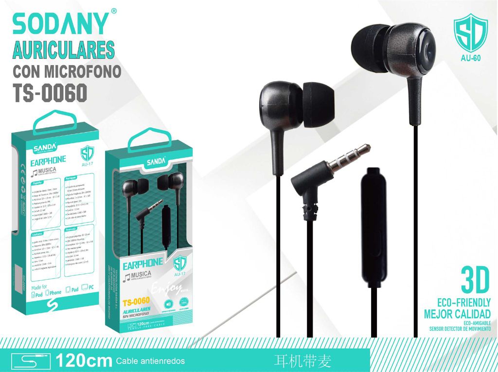 Auriculares con micrófono TS-0060