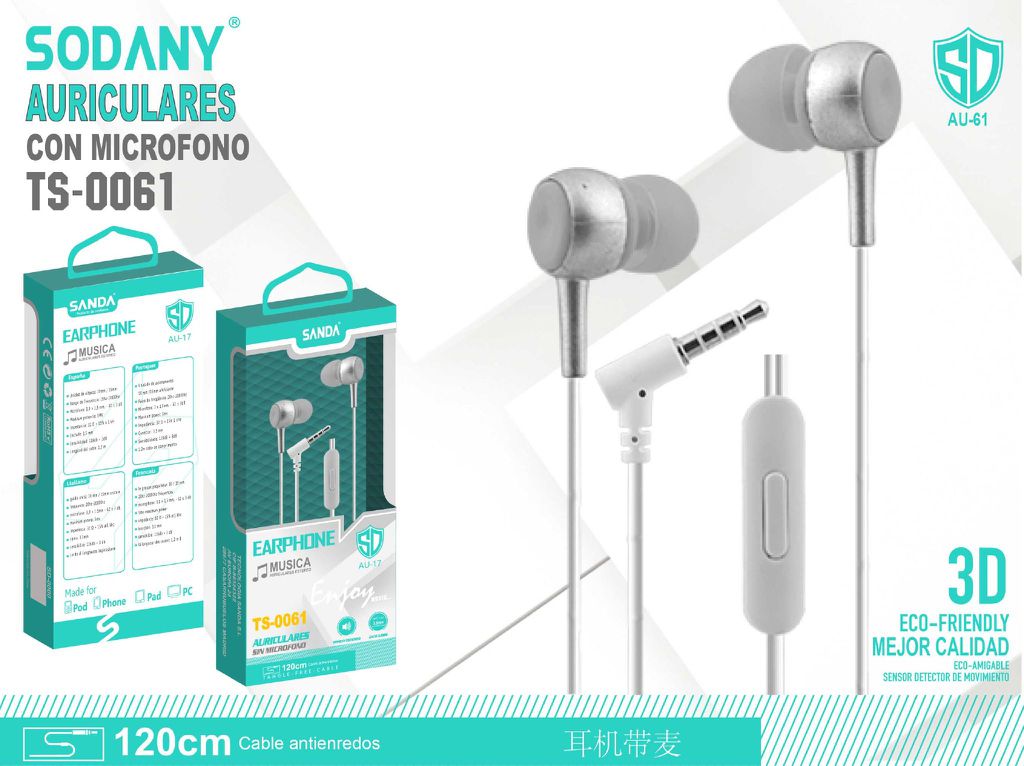 Auriculares con micrófono TS-0061