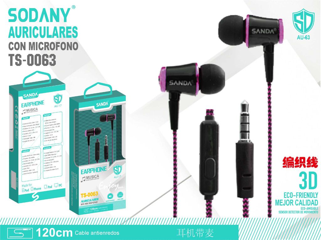 Auriculares con micrófono TS-0063