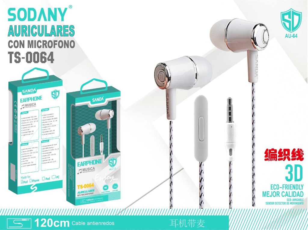 Auriculares con micrófono TS-0064