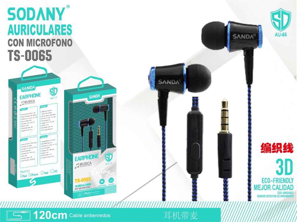 Auriculares con micrófono TS-0065