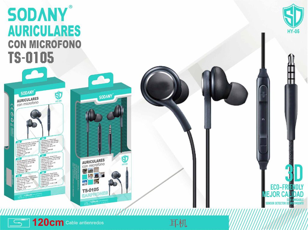 Auriculares con micrófono TS-0105