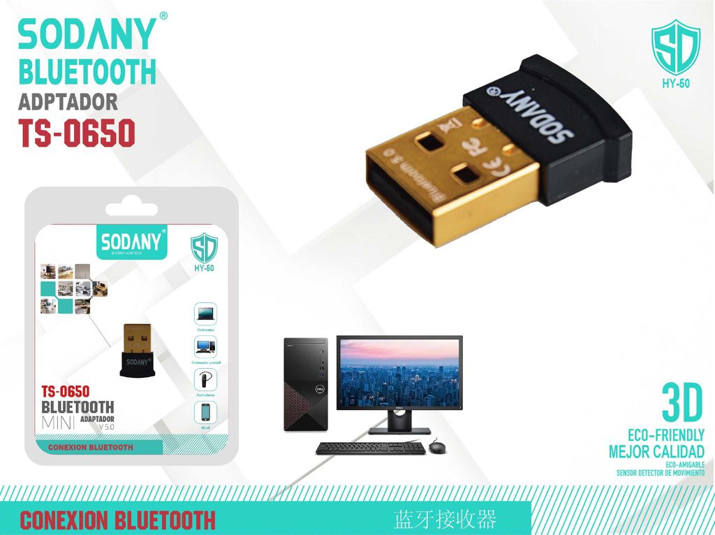 Sodany Bluetooth Adaptador TS-0650