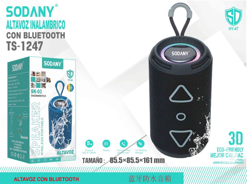 Altavoz Inalámbrico con Bluetooth - TS-1247