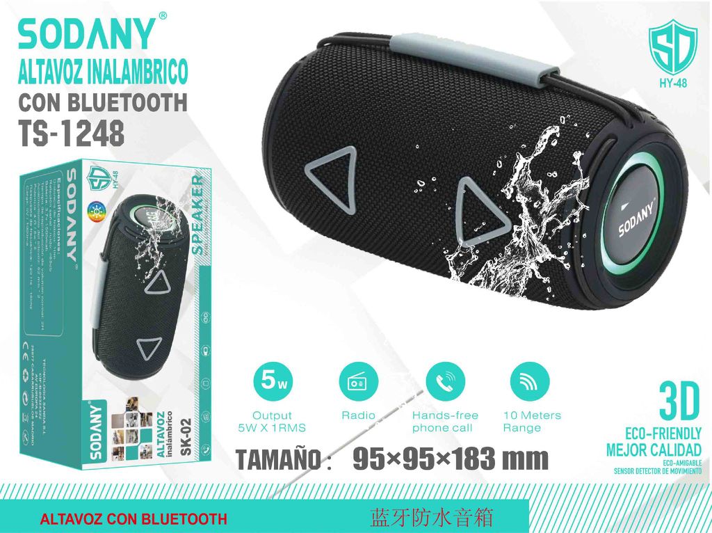 Altavoz Inalámbrico con Bluetooth - TS-1248