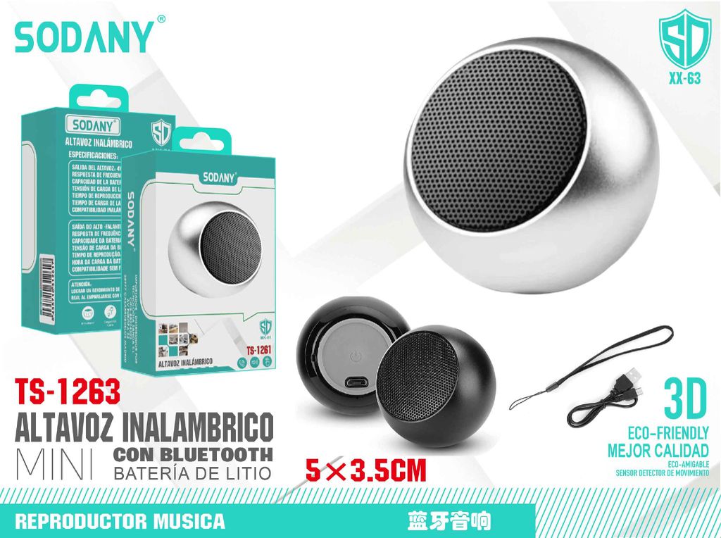 Altavoz Inalámbrico Mini Bluetooth - TS-1263