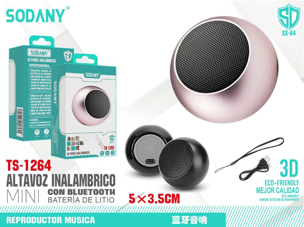 Altavoz Inalámbrico Mini Bluetooth - TS-1264