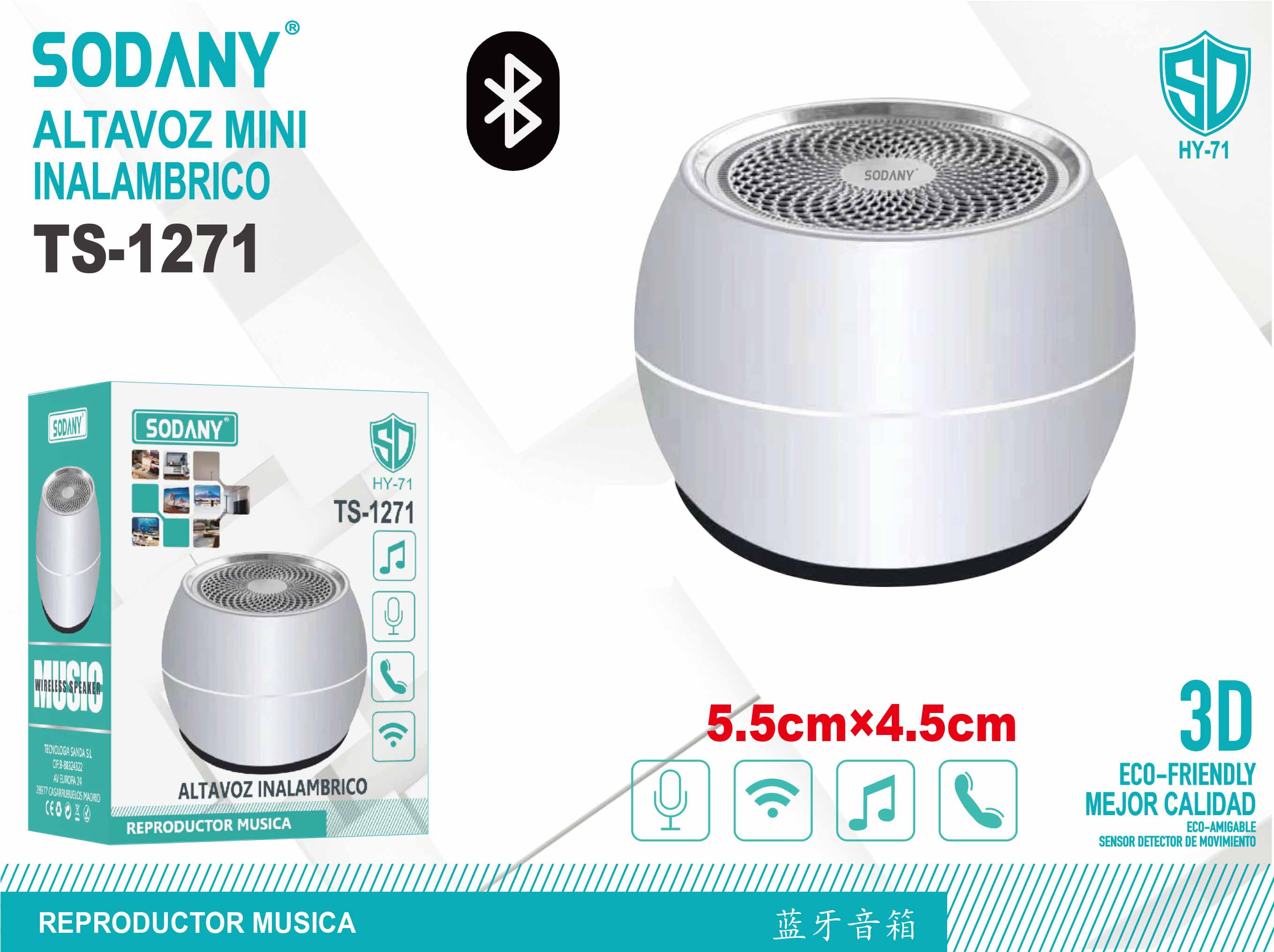 Altavoz Inalámbrico Mini Bluetooth - TS-1271