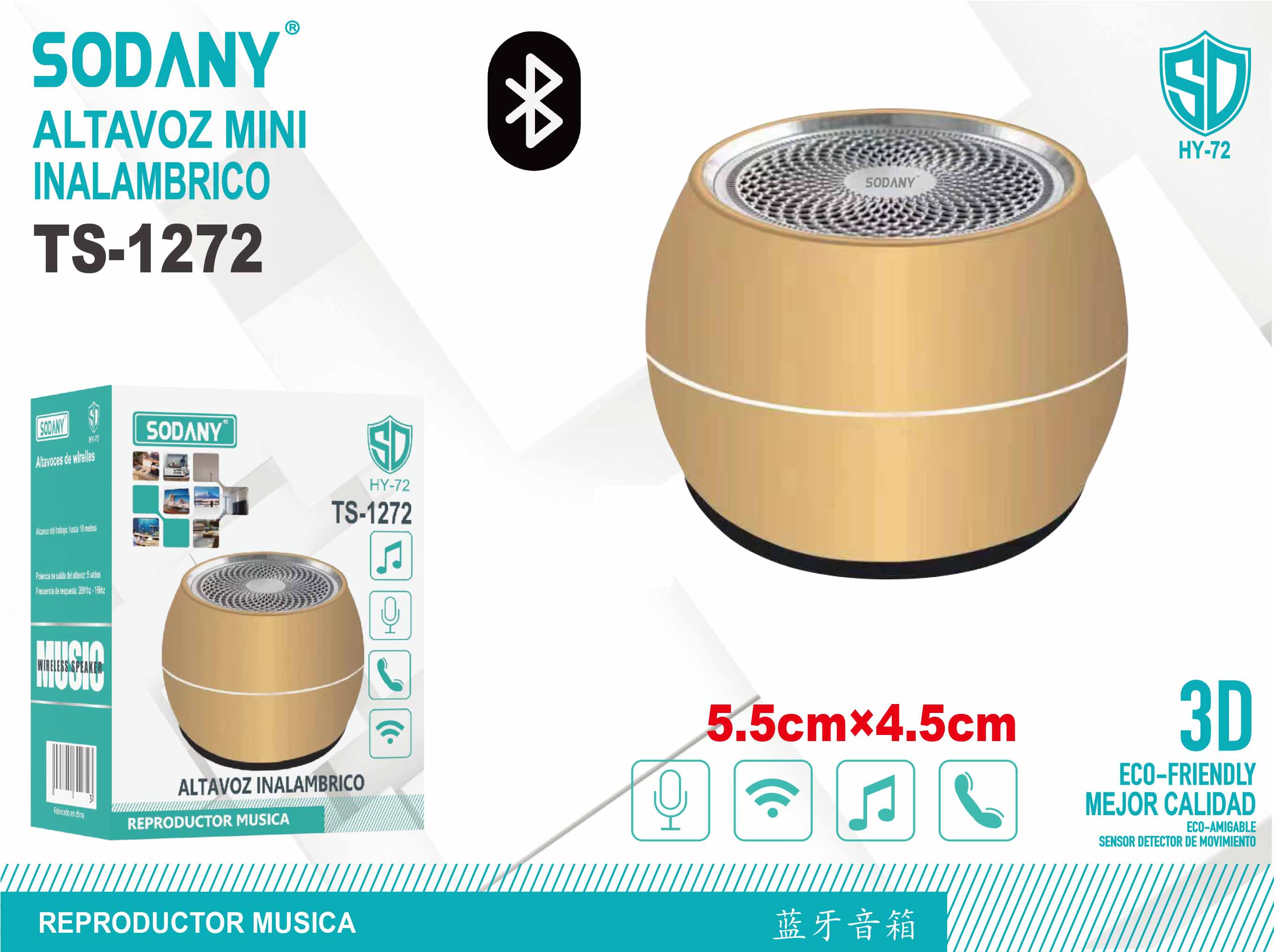 Altavoz Inalámbrico Mini Bluetooth - TS-1272