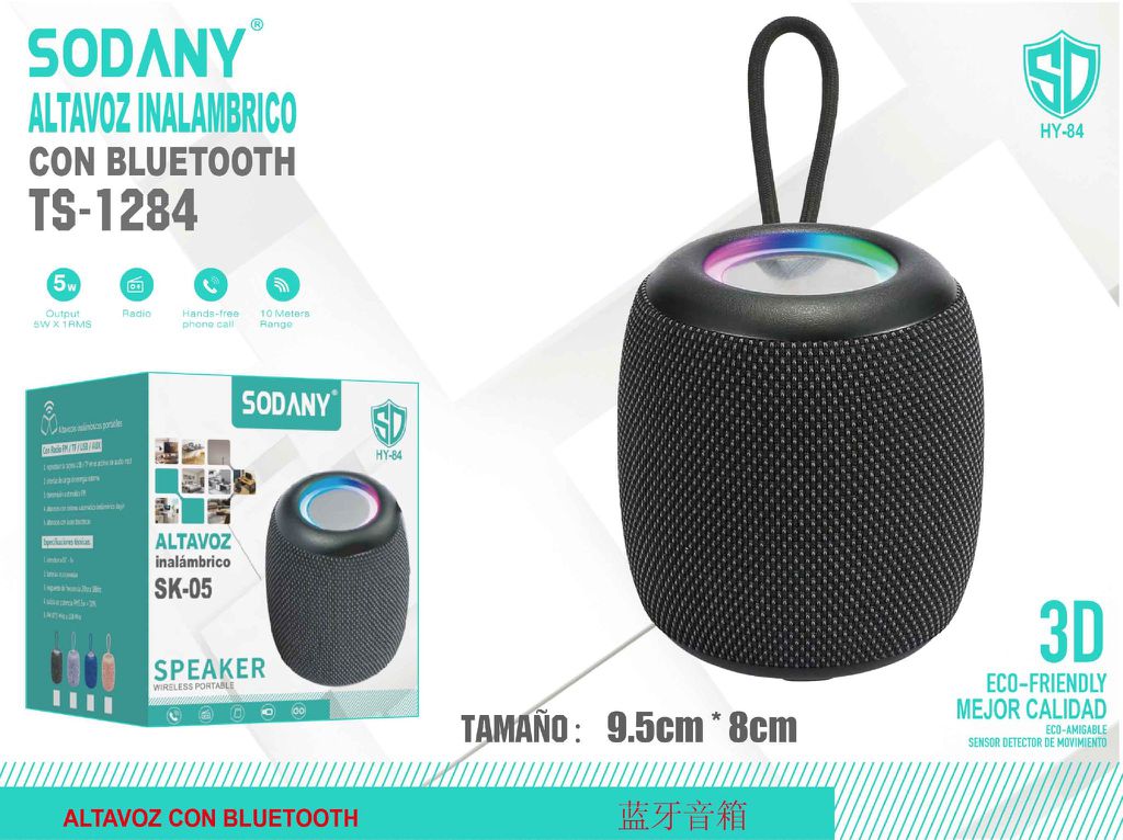 Altavoz Inalámbrico con Bluetooth - TS-1284