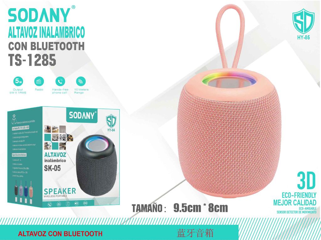 Altavoz Inalámbrico con Bluetooth - TS-1285