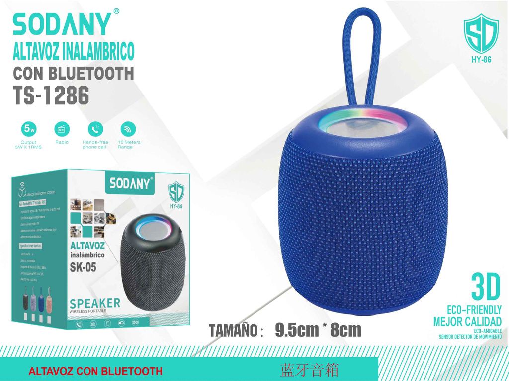 Altavoz Inalámbrico con Bluetooth - TS-1286