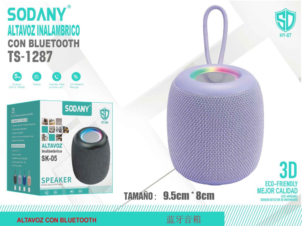 Altavoz Inalámbrico con Bluetooth - TS-1287