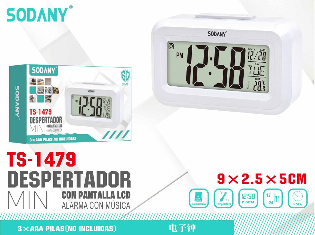 Despertador Electrónico - Sodany TS-1479