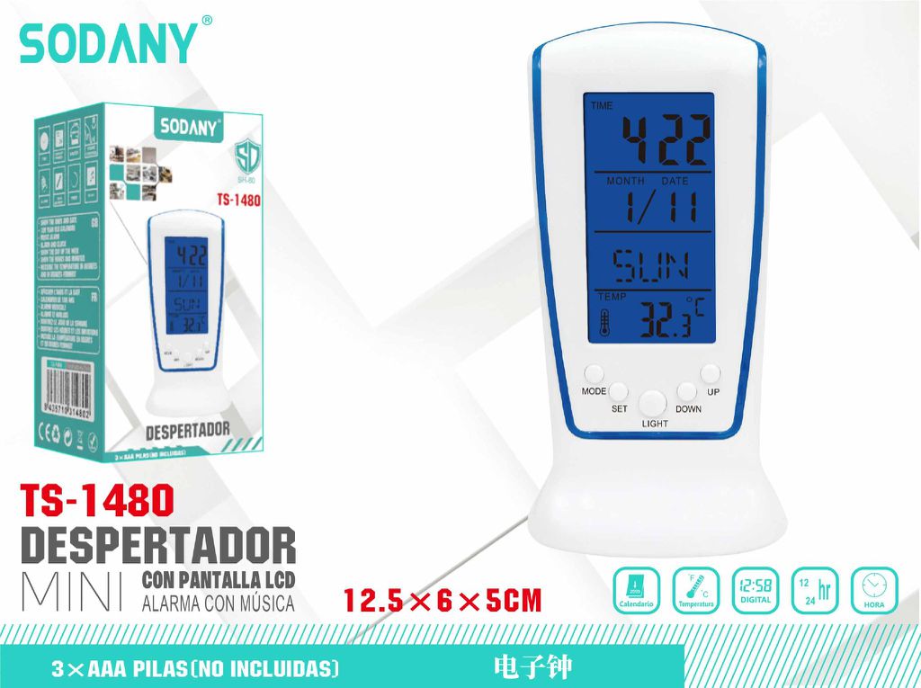 Despertador Electrónico - Sodany TS-1480