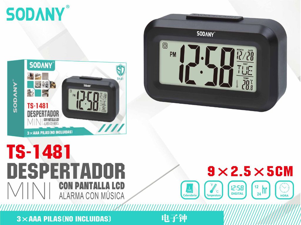 Despertador Electrónico - Sodany TS-1481