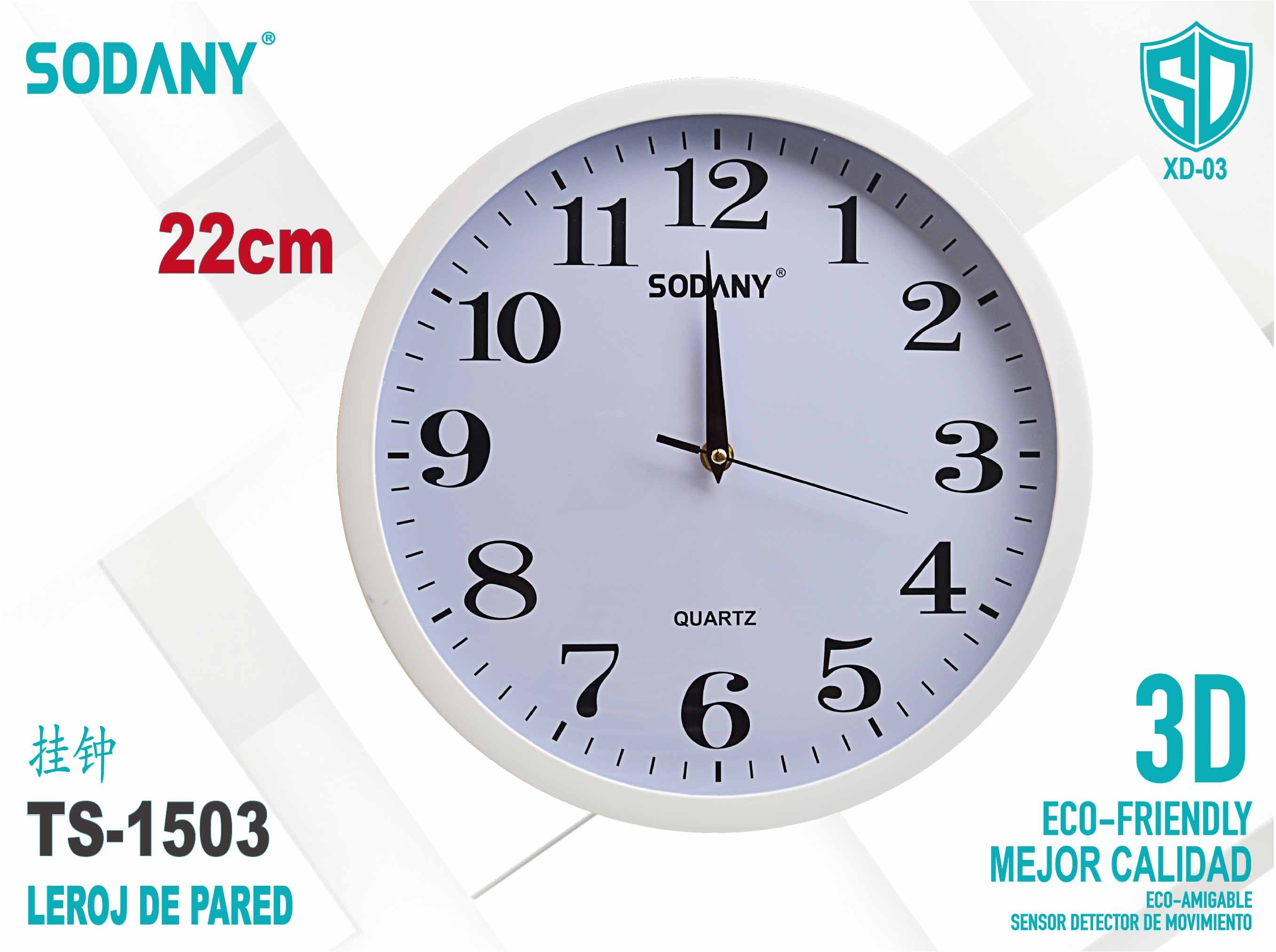 Reloj de Pared Redondo - Sodany TS-1503