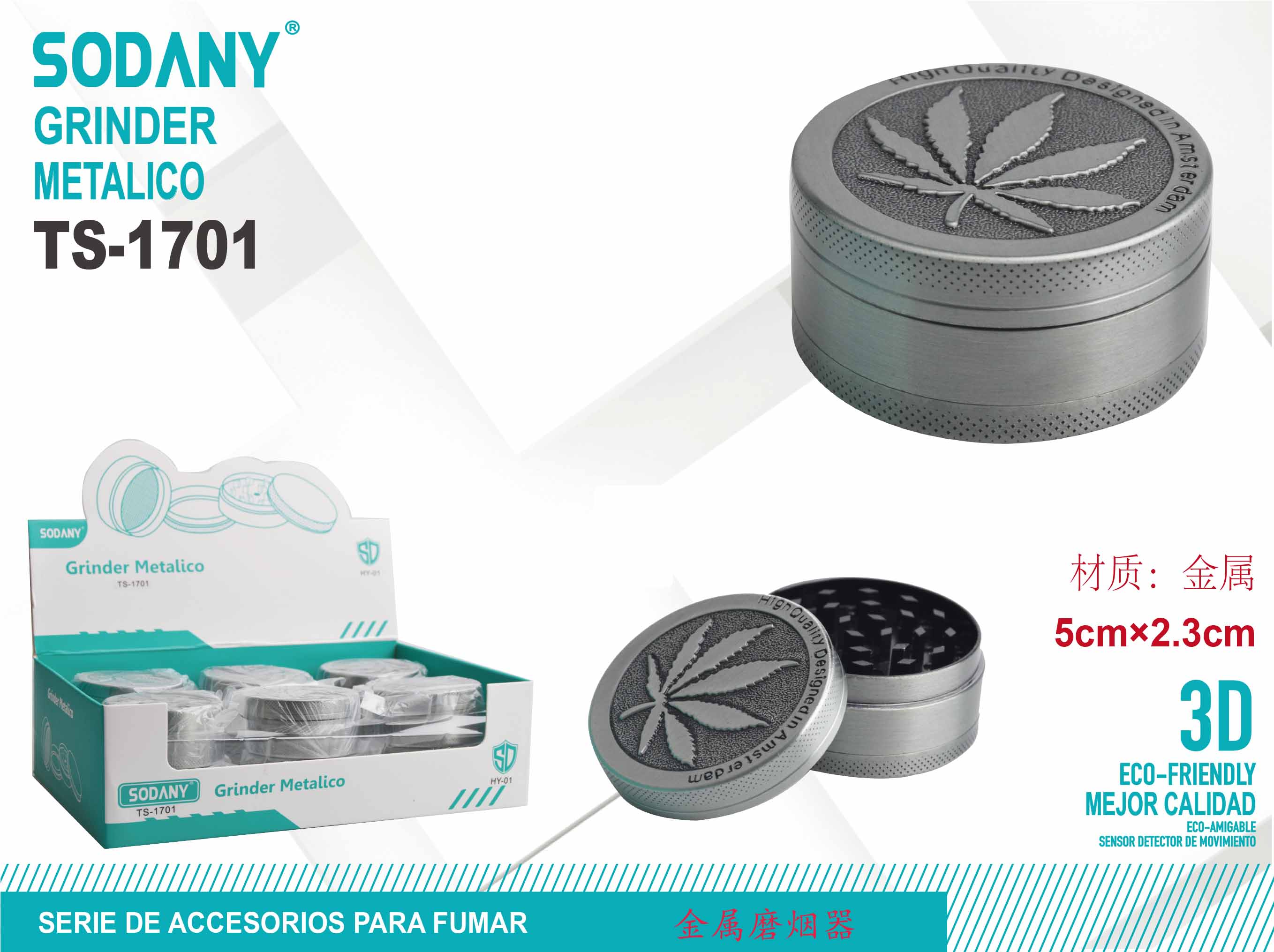 Grinder Metálico Sodany TS-1701