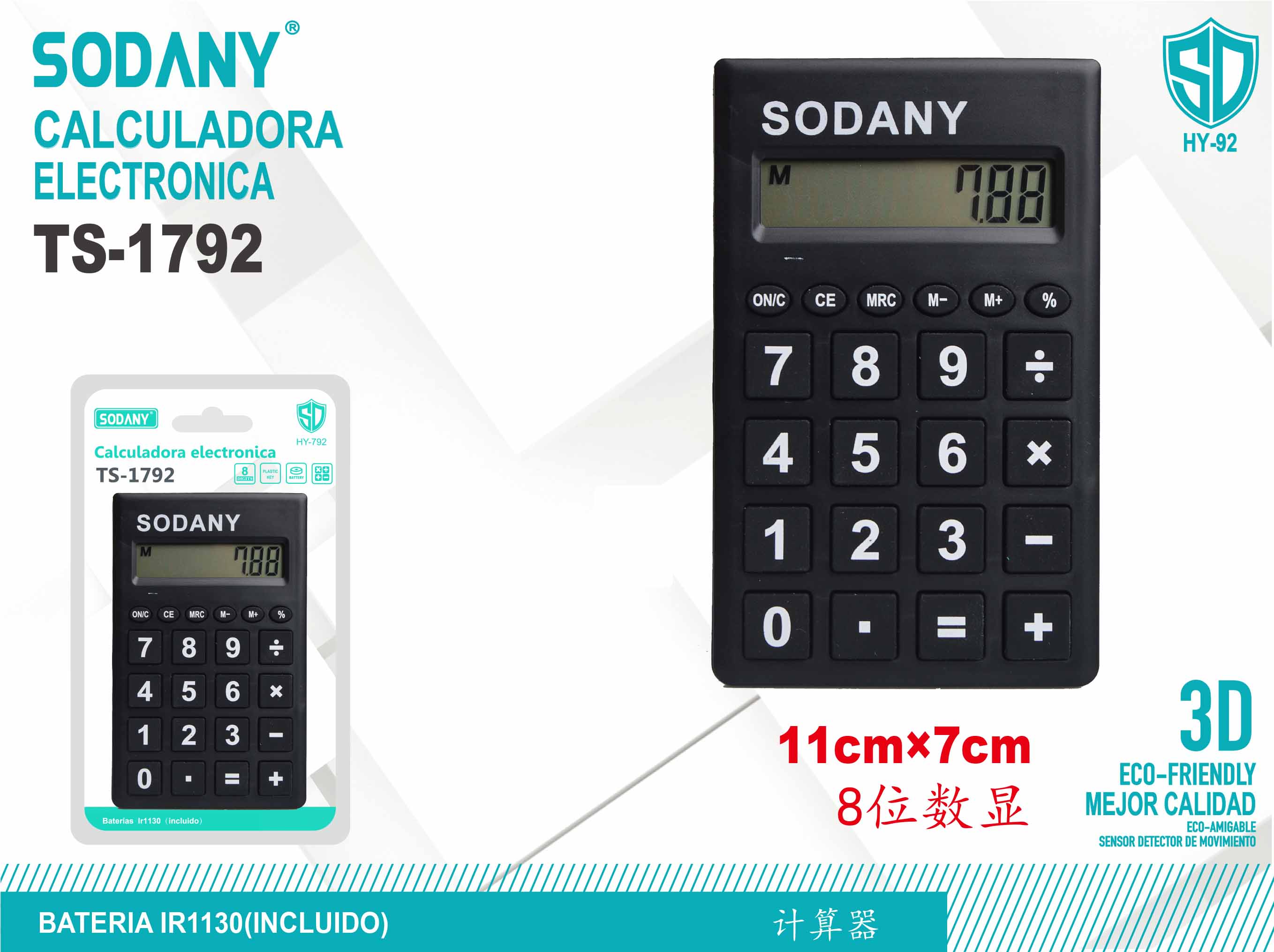 Calculadora Electrónica Sodany TS-1792