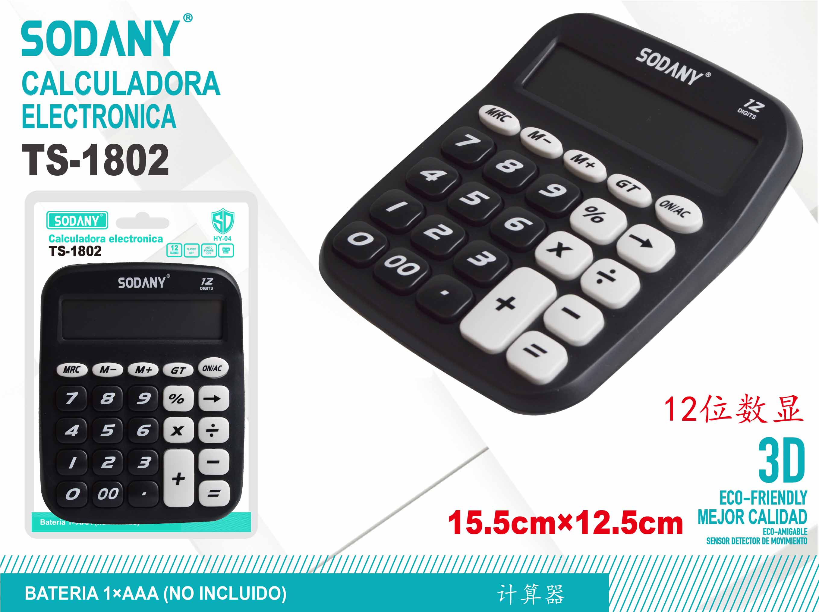 Calculadora Electrónica Sodany TS-1802