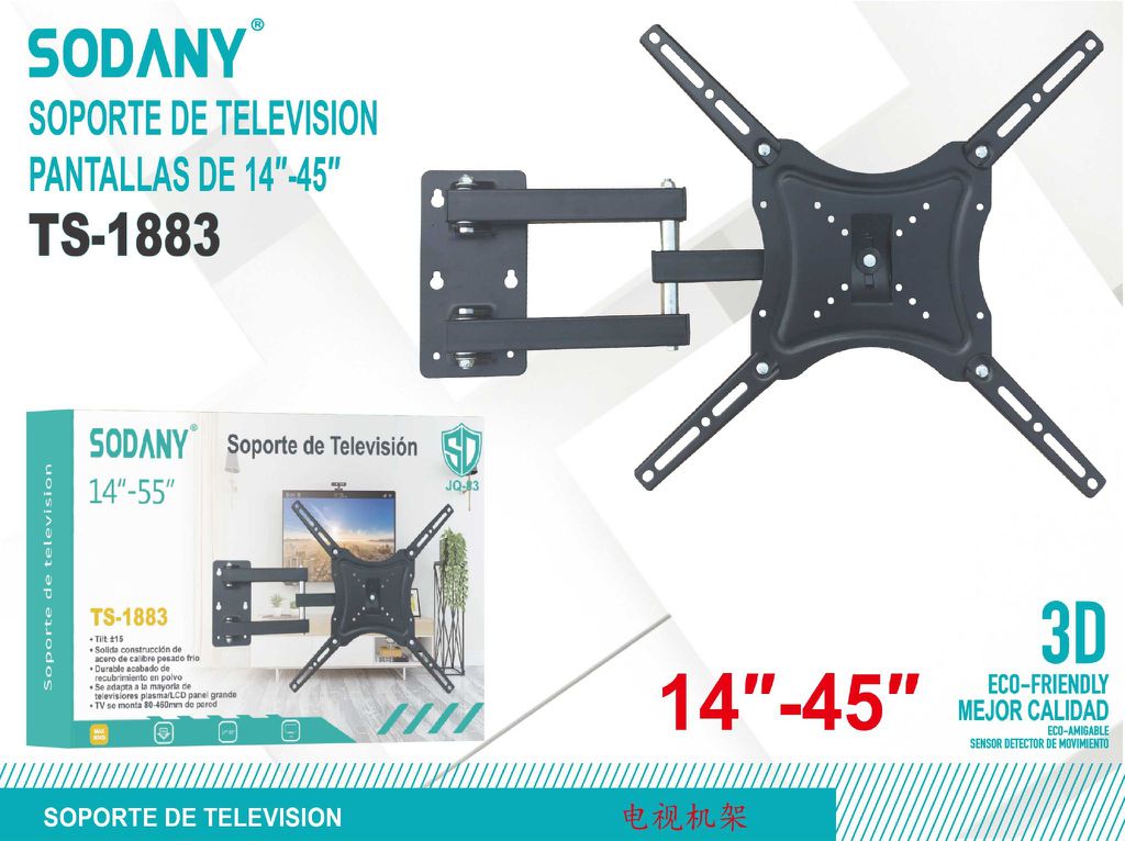 Sodany TS-1883 Soporte de Televisión para Pantallas de 14"-45"