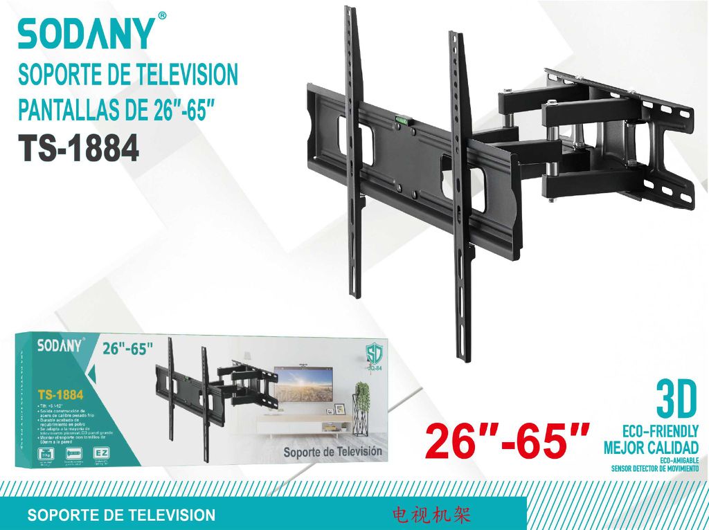 Sodany TS-1884 Soporte de Televisión para Pantallas de 26"-65"