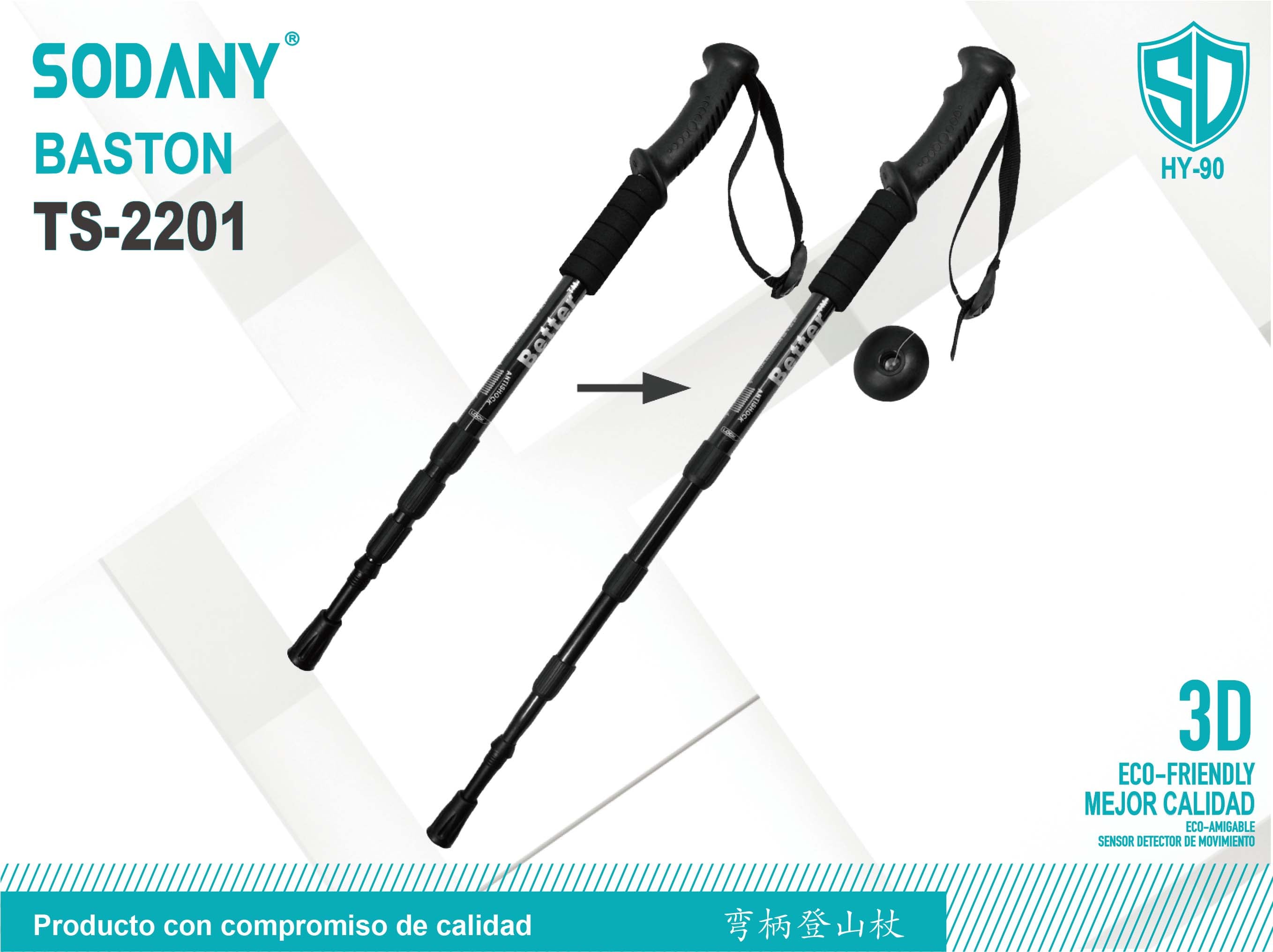 Sodany TS-2201 Bastón de Trekking