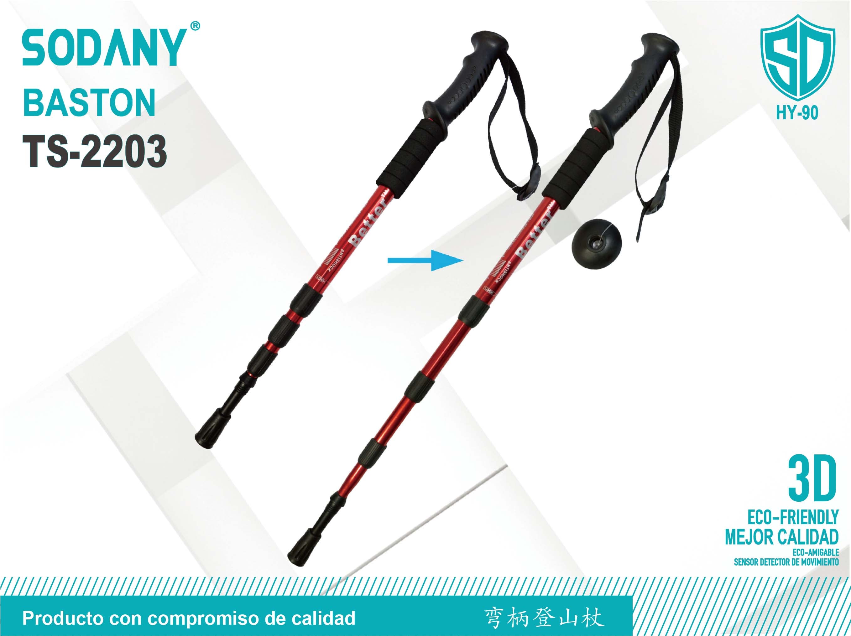 Sodany TS-2203 Bastón de Trekking