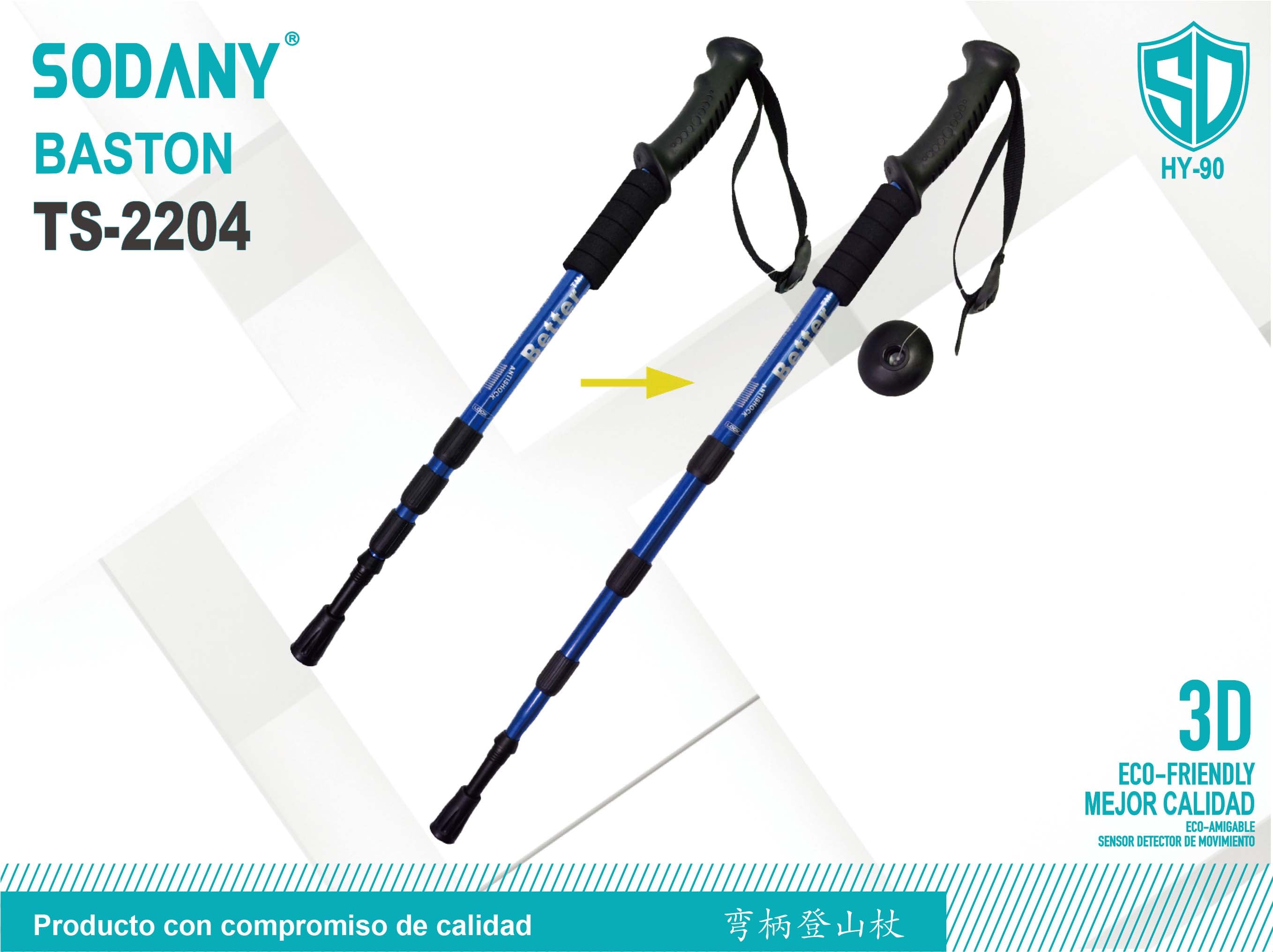 Sodany TS-2204 Bastón de Trekking