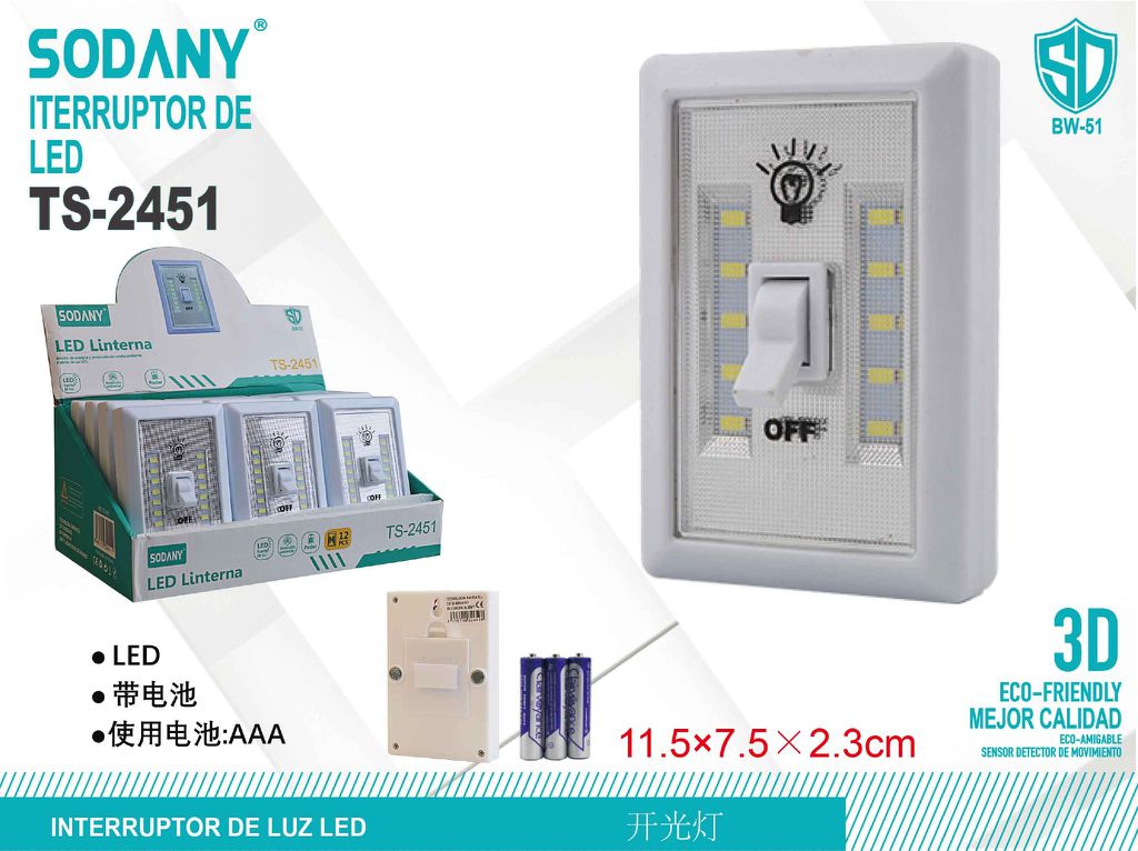 SODANY Interruptor de LED TS-2451