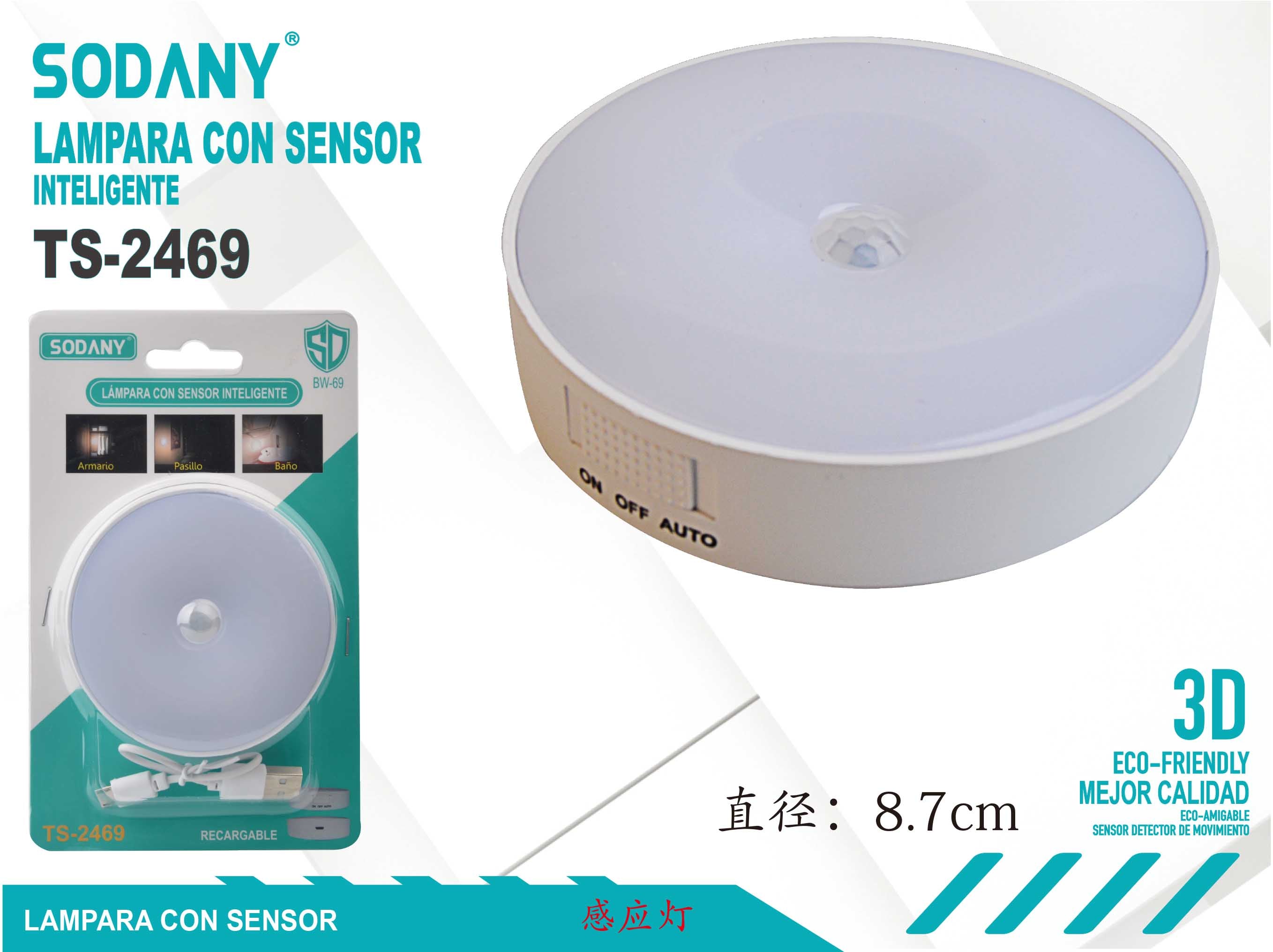 SODANY Lámpara con Sensor Inteligente TS-2469