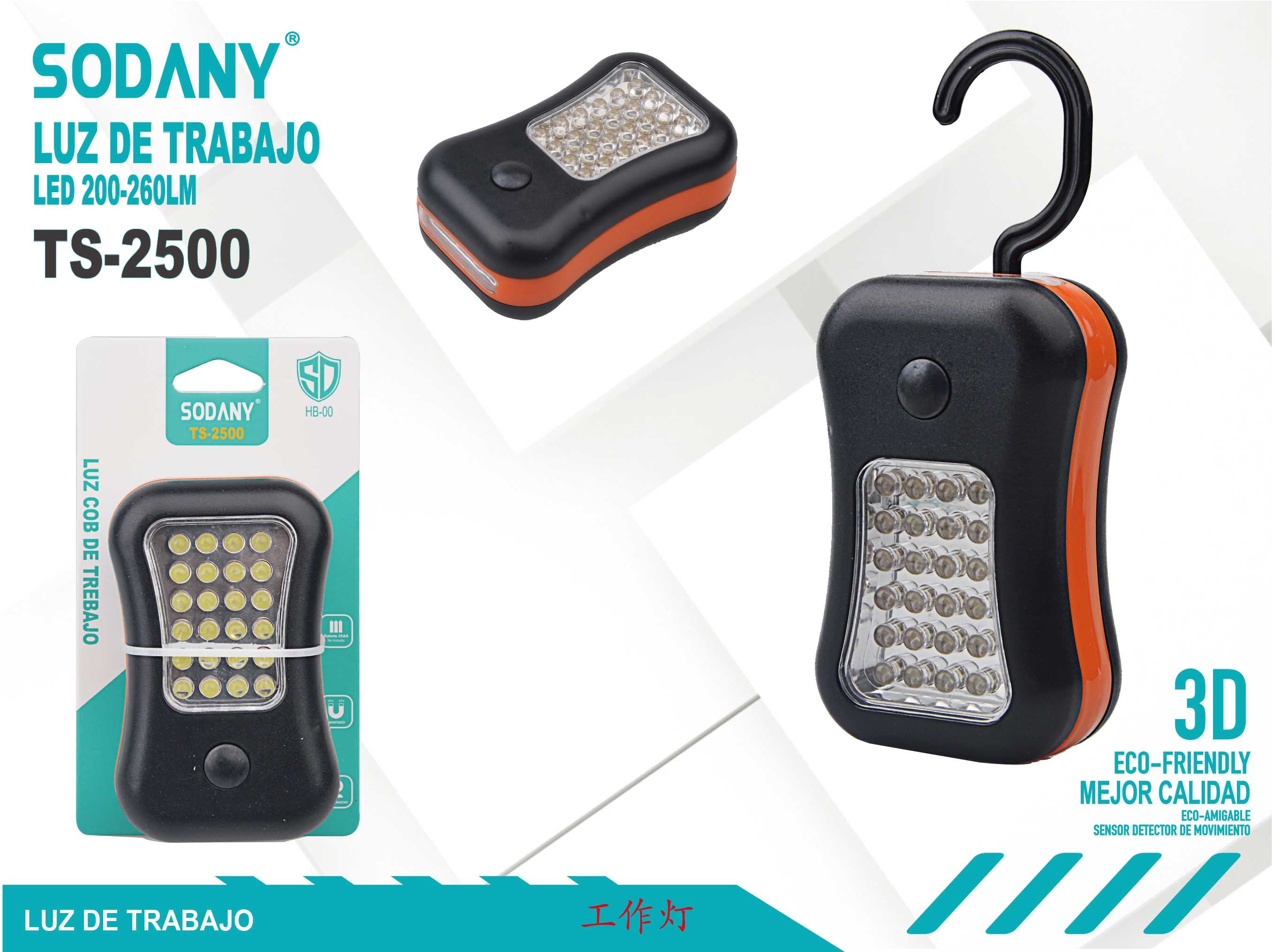 Sodany TS-2500 Luz de Trabajo Magnética