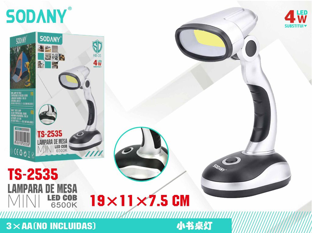 SODANY Lámpara de Mesa Mini TS-2535