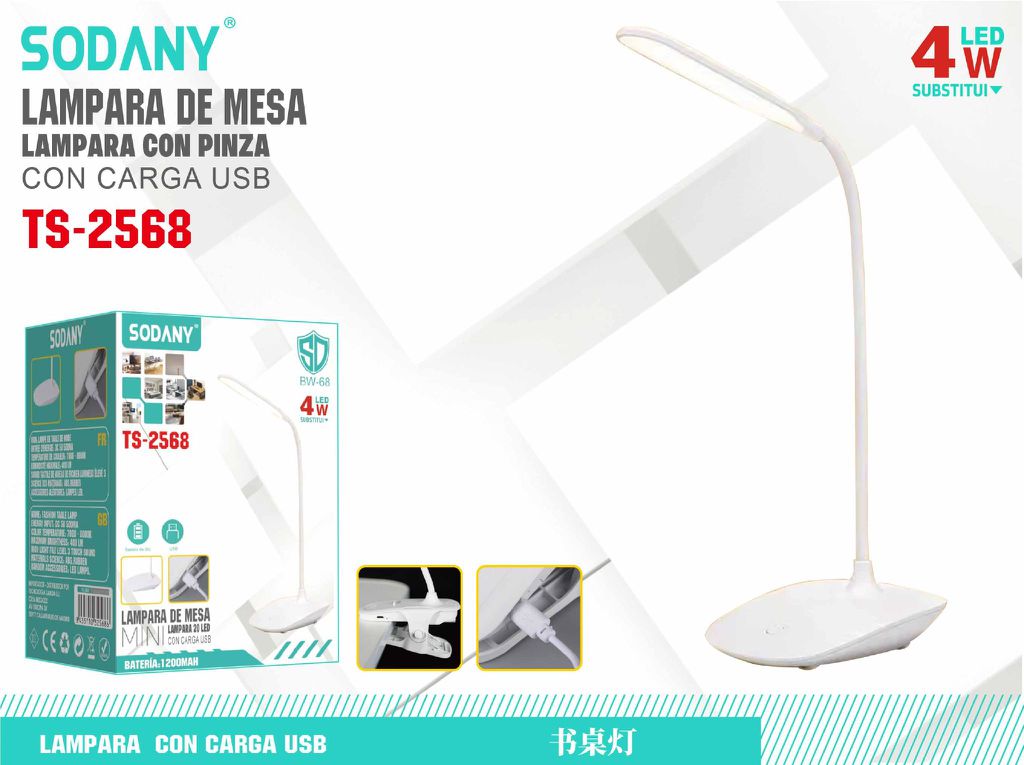 SODANY Lámpara de Mesa TS-2568