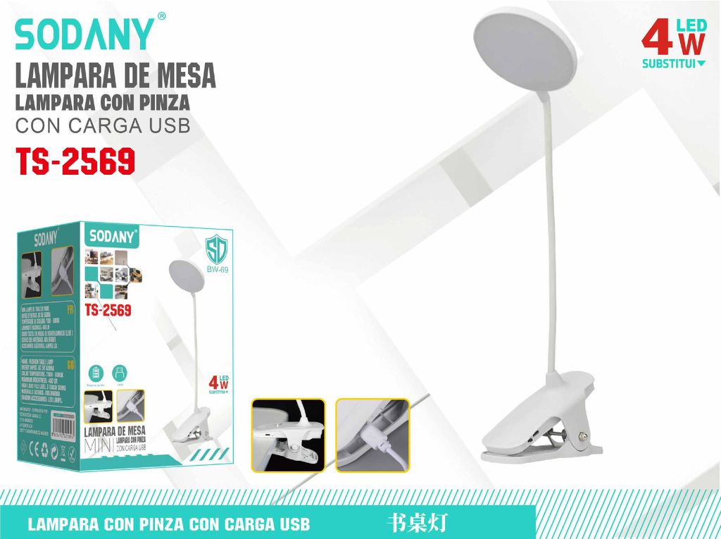 SODANY Lámpara de Mesa TS-2569