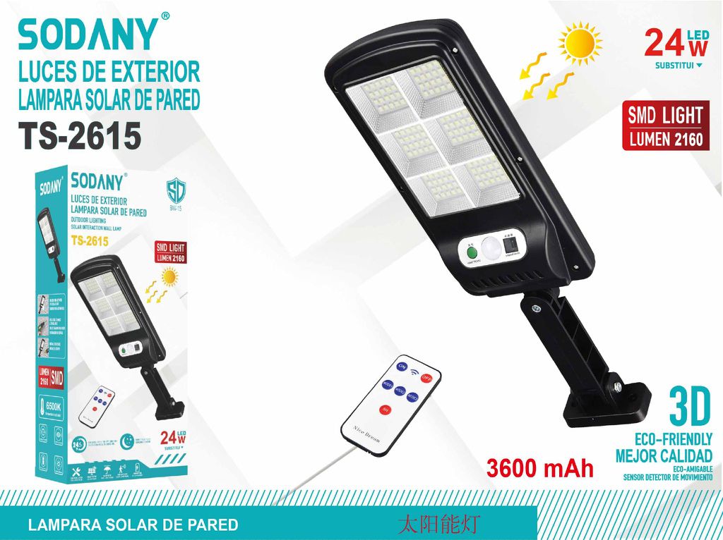 SODANY Lámpara Solar de Pared TS-2615