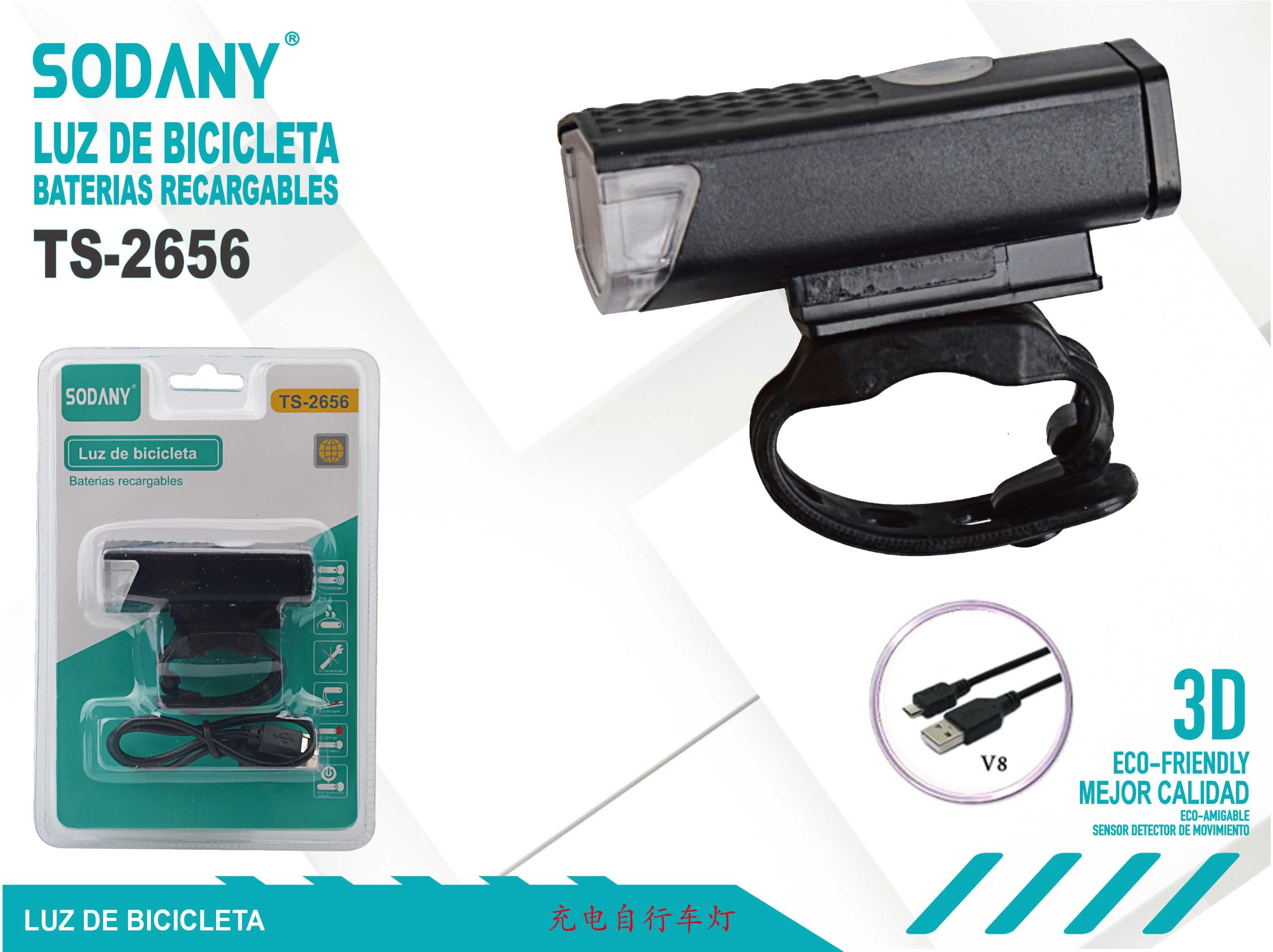 SODANY Luz de Bicicleta TS-2656