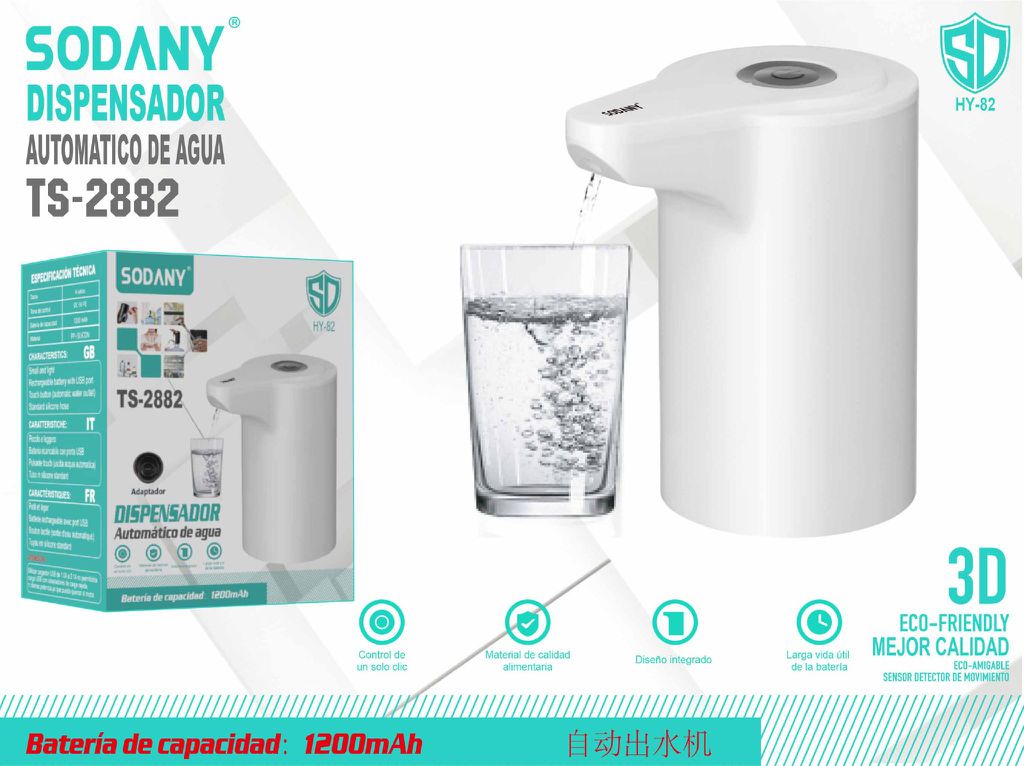 SODANY Dispensador Automático de Agua TS-2882