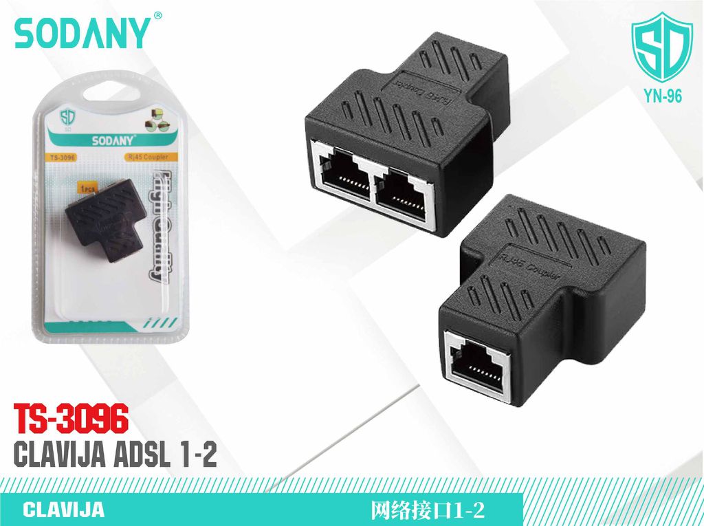 Clavija ADSL 1 a 2 Sodany TS-3096