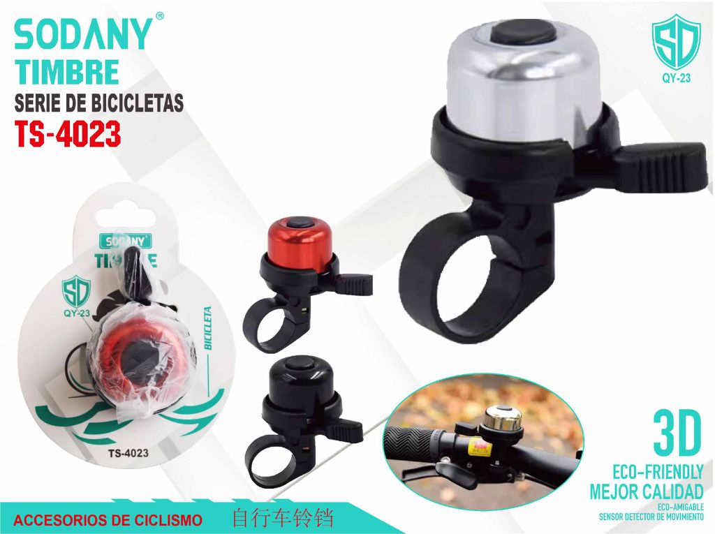 SODANY Timbre de Bicicleta TS-4023