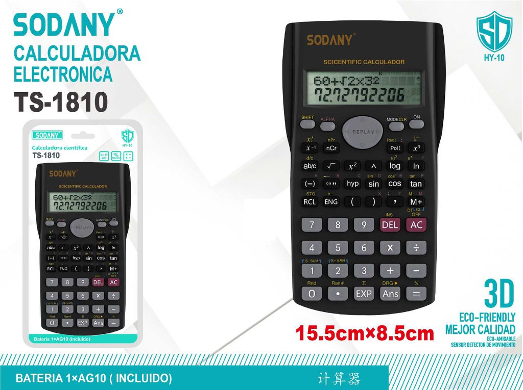 Calculadora Electrónica Sodany TS-1810