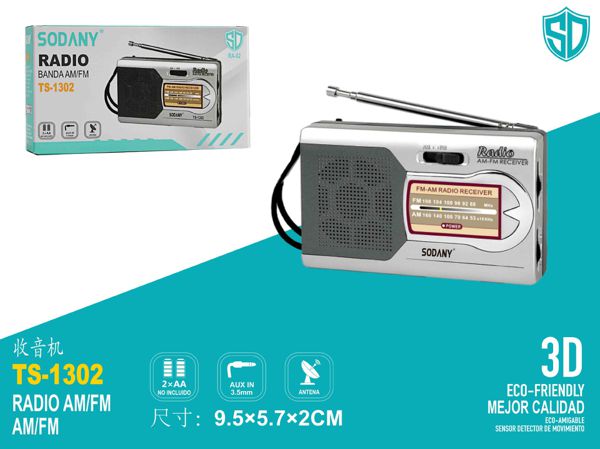 Radio Portátil AM/FM - Sodany TS-1302