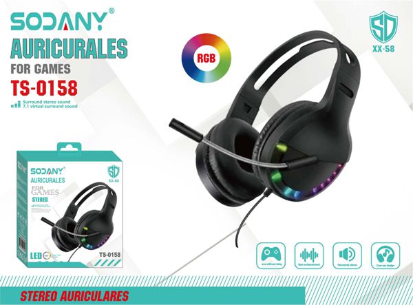 Auriculares Diadema con Cable TS-0158